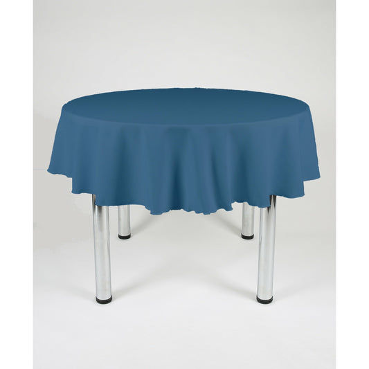 Airforce Blue Plain Round Tablecloth - Extra Wide