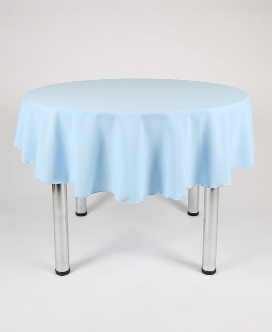 Baby Blue Plain Round Tablecloth