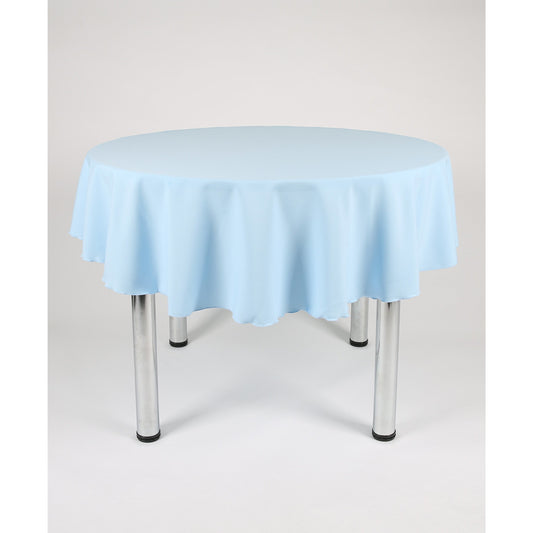 Baby Blue Plain Round Tablecloth - Extra Wide