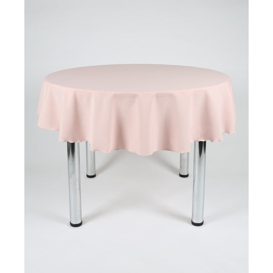 Blush Pink Plain Round Tablecloth - Extra Wide