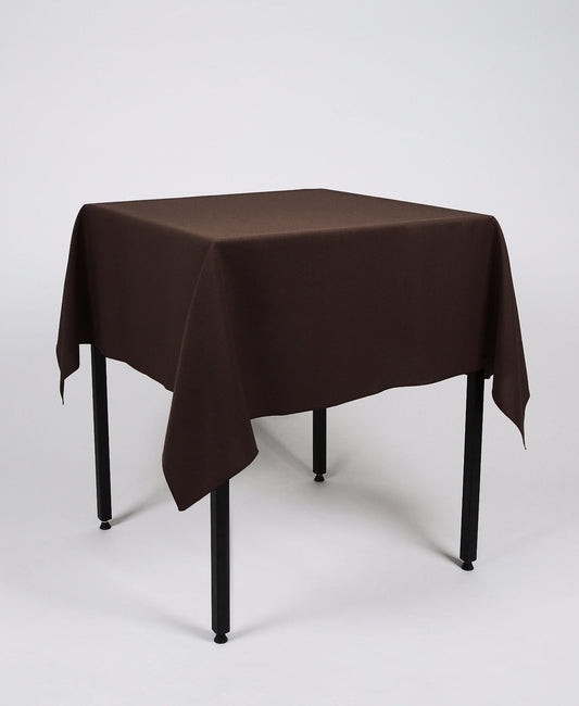 Chocolate Brown Plain Square Tablecloth