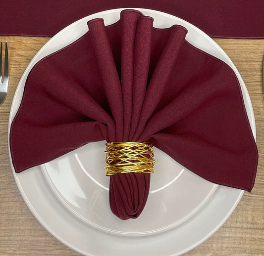 Dark Burgundy Plain Fabric Napkin