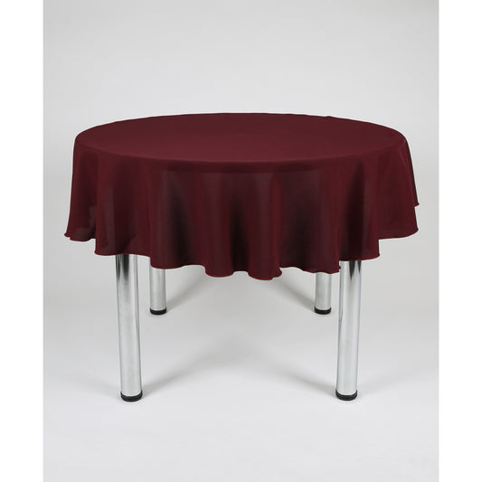 Dark Burgundy Plain Round Tablecloth - Extra Wide