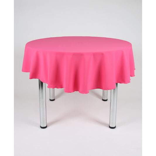 Hot Pink Plain Round Tablecloth - Extra Wide