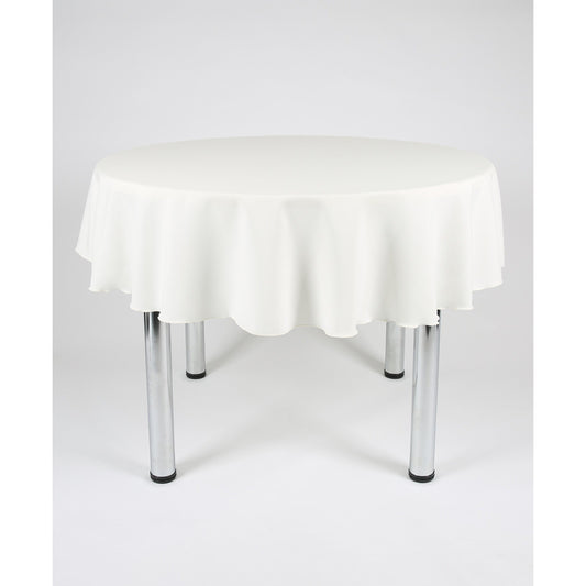 Ivory Plain Round Tablecloth - Extra Wide