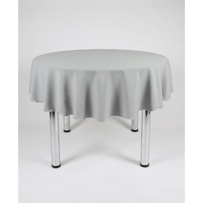 Light Grey (Silver) Plain Round Tablecloth - Extra Wide