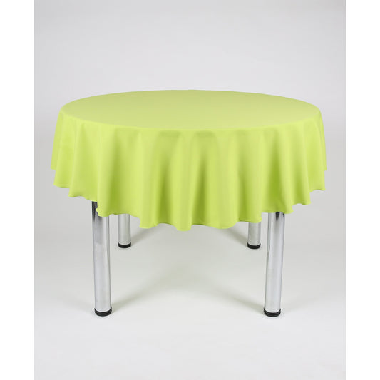 Lime Green Plain Round Tablecloth - Extra Wide