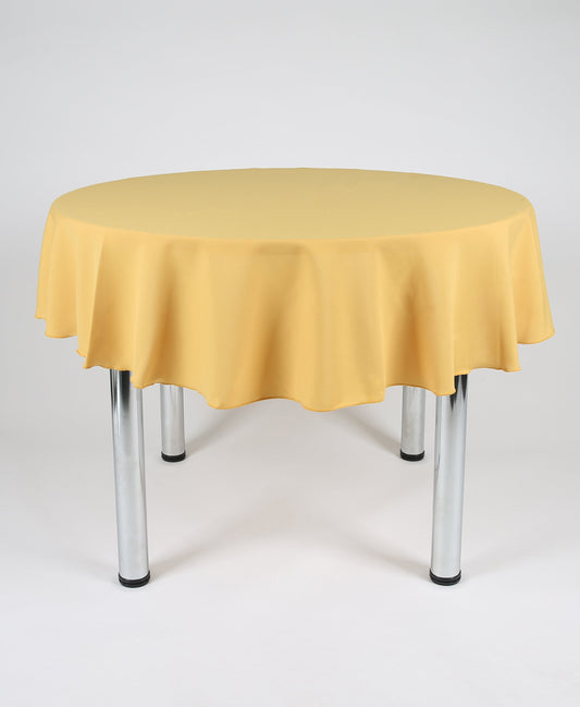 Mustard Plain Round Tablecloth