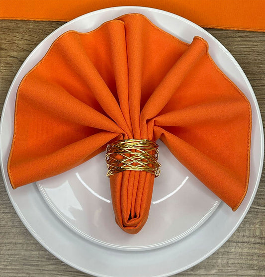 Orange Plain Fabric Napkin