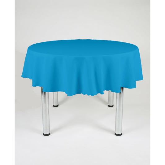 Turquoise Plain Round Tablecloth - Extra Wide Suitable for weddings, parties, christenings