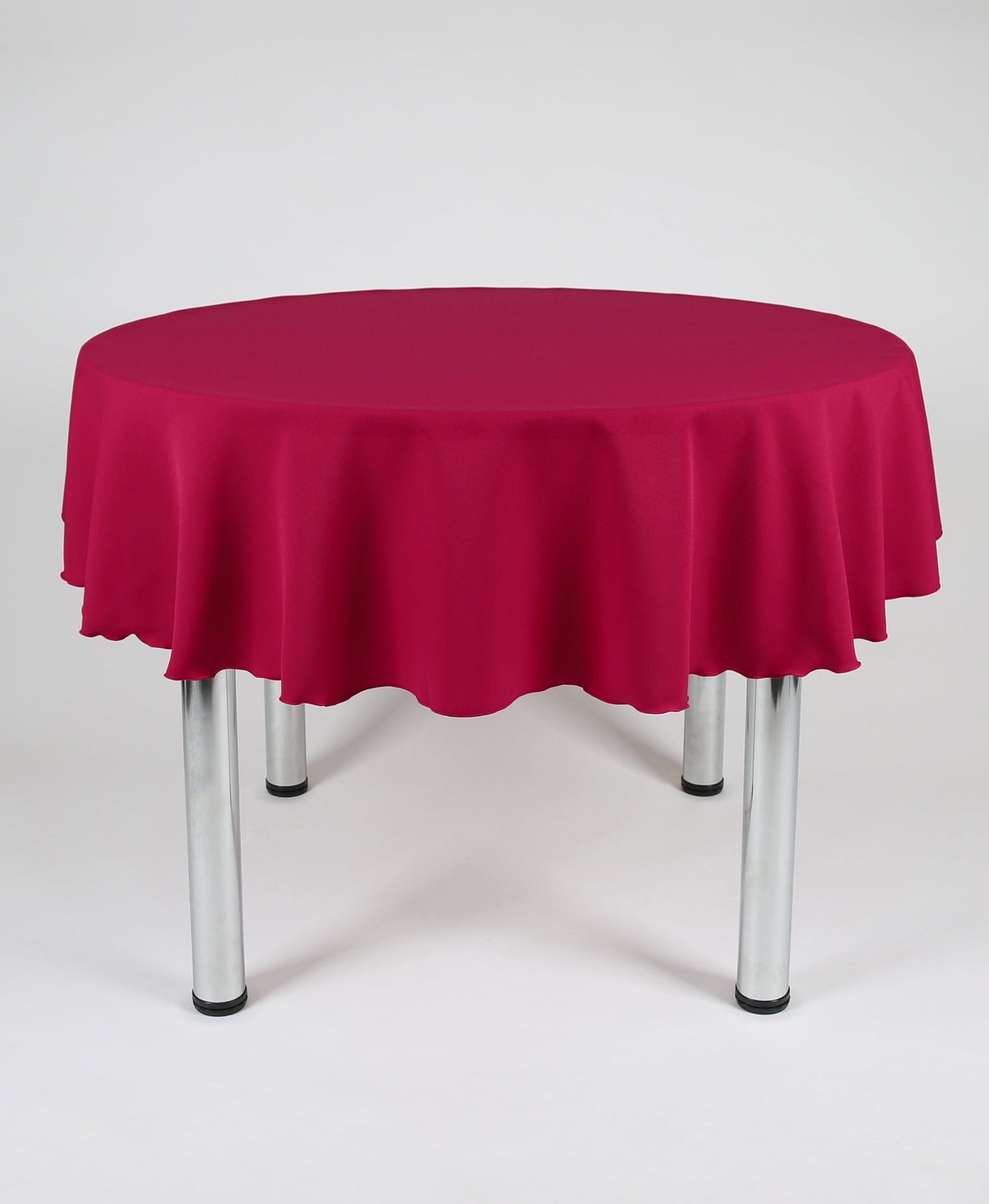 Raspberry Plain Round Tablecloth