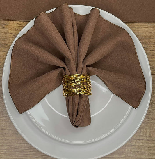 Taupe Plain Fabric Napkin