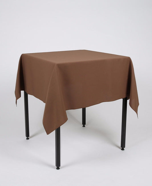 Taupe Plain Square Tablecloth