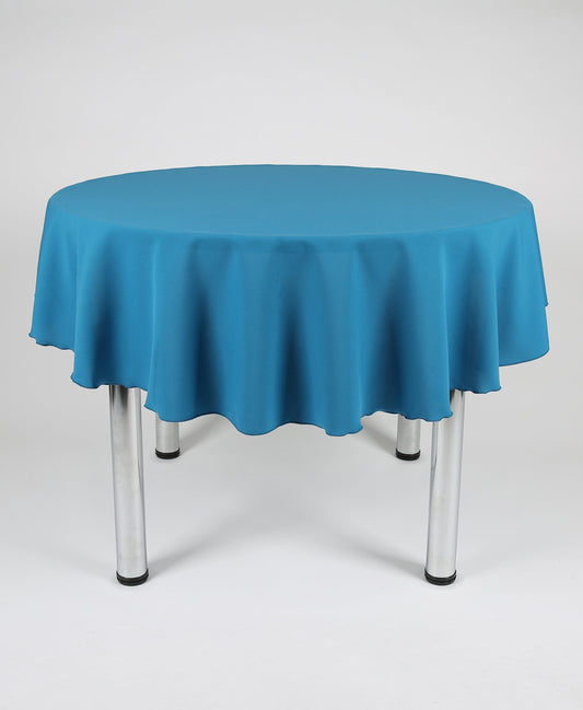 Teal Plain Round Tablecloth