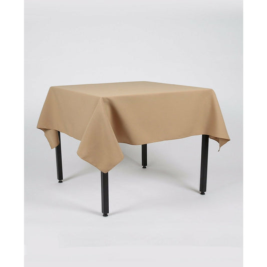Brown Taupe Plain Rectangle Tablecloth - Pub Style Tables
