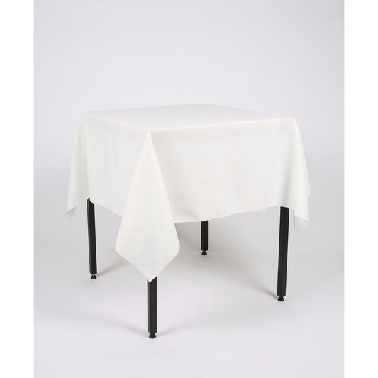 Ivory Plain Square Tablecloth- Extra Wide