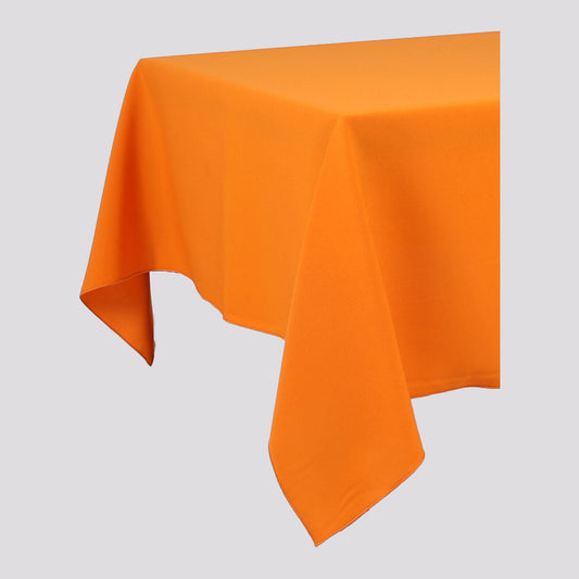 Orange Plain Rectangle Tablecloth - Pub Style Tables