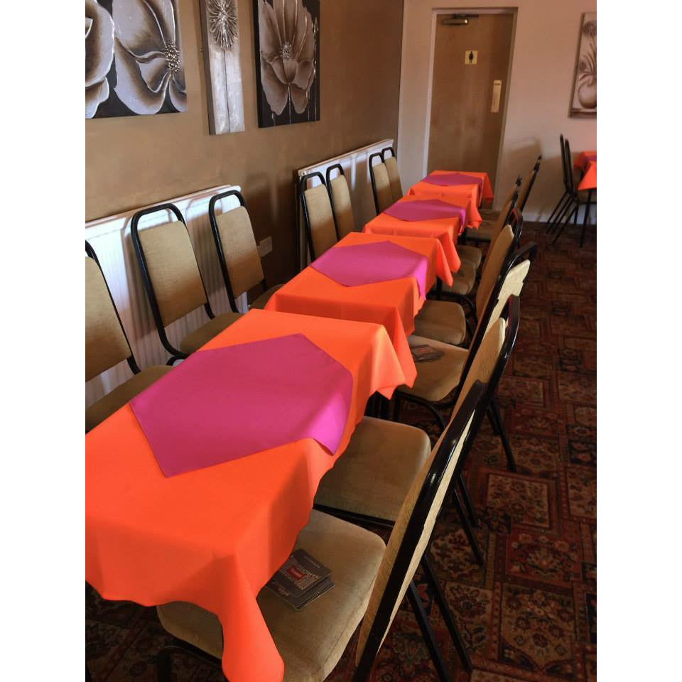 Baby Pink Plain Rectangle Tablecloth - Pub Style Tables